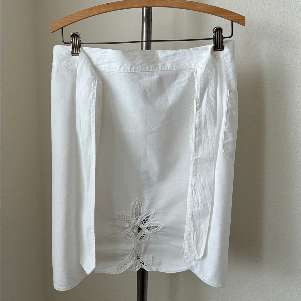 Battenburg White Lace Cotton Apron Cottagecore Prairie Core